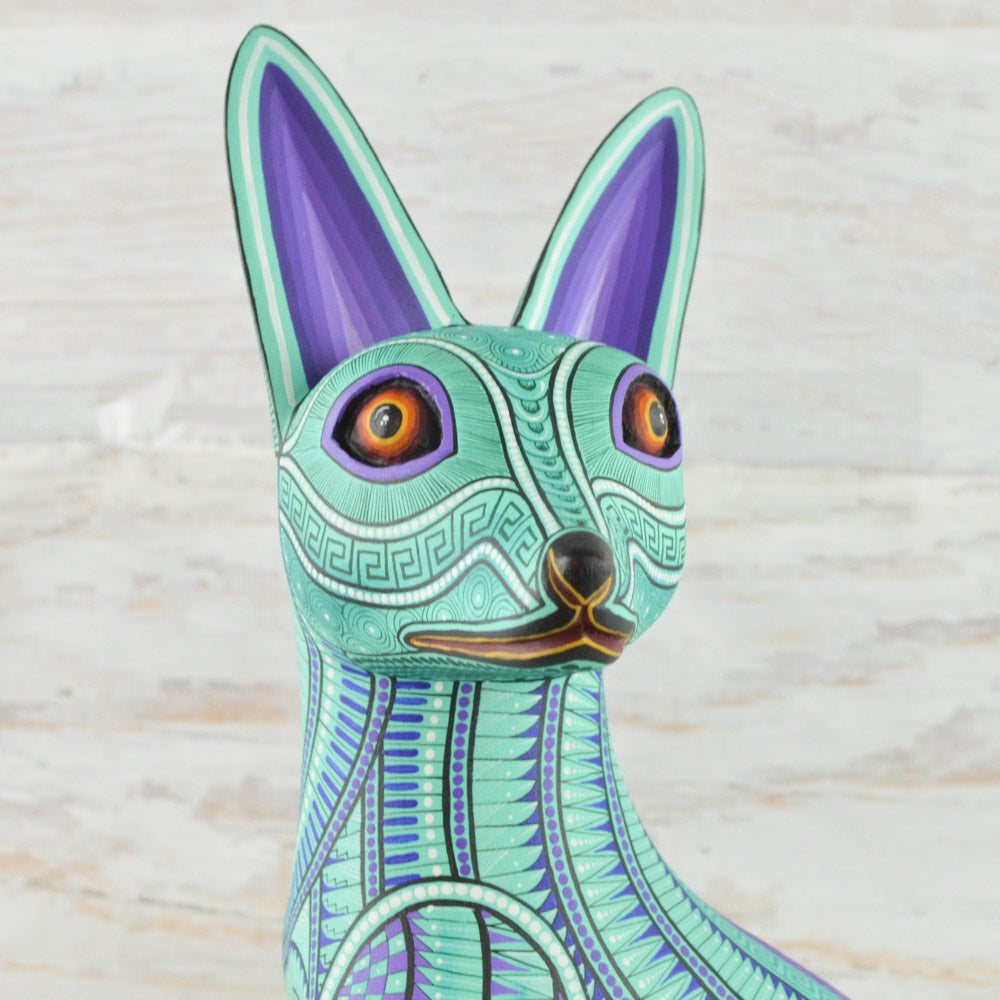 Fox Alebrije Oaxacan Wood Carving - Alebrije Huichol Mexican Folk art magiamexica.com