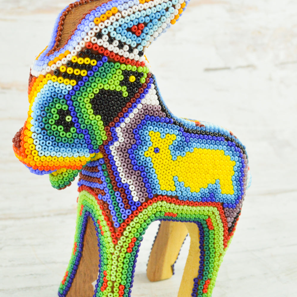Goat Huichol Art - Alebrije Huichol Mexican Folk art magiamexica.com