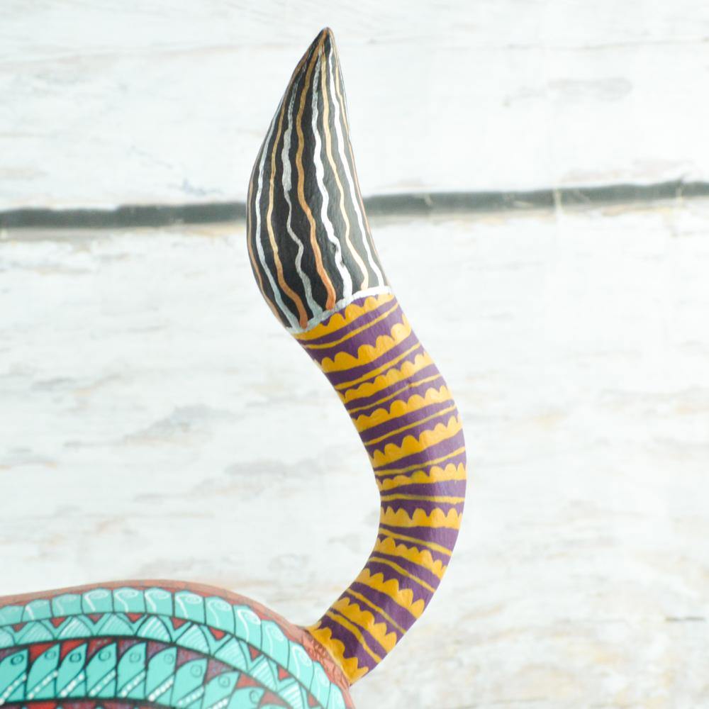 Bull Alebrije Oaxacan Wood Carving - Alebrije Huichol Mexican Folk art magiamexica.com