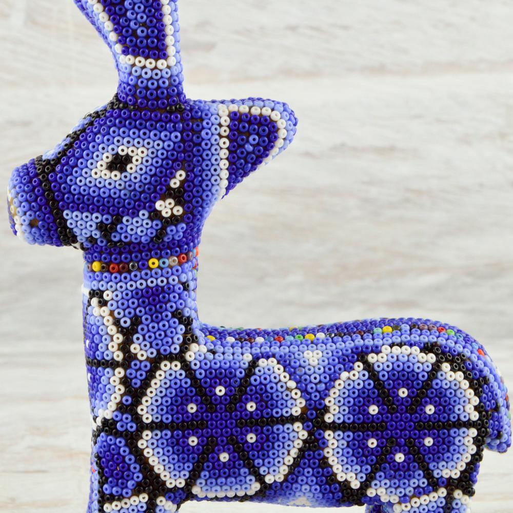 Huichol Art Beaded Animals Reindeer- Magia Mexica 