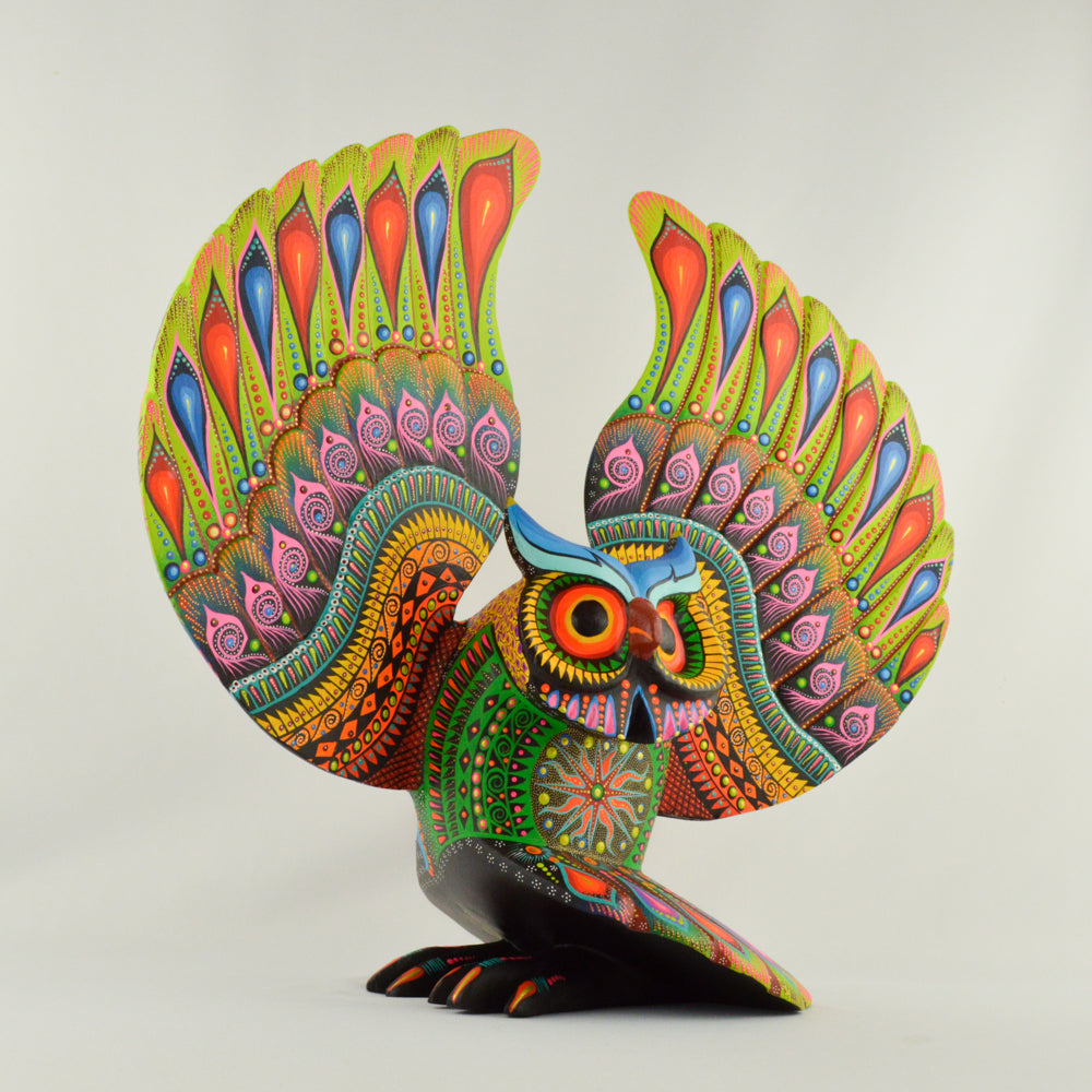 Owl Alebrije Oaxacan Wood Carving - magiamexica.com