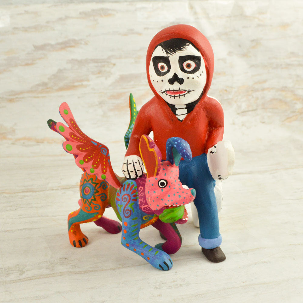 Alebrije Oaxacan Wood Carving Coco Set - Magia Mexica