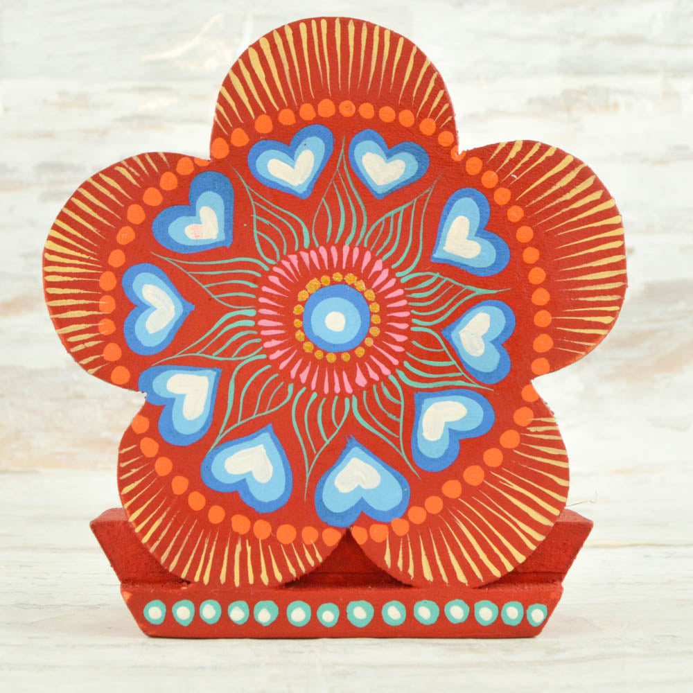 Flower Napkin Holder - Alebrije Huichol Mexican Folk art magiamexica.com