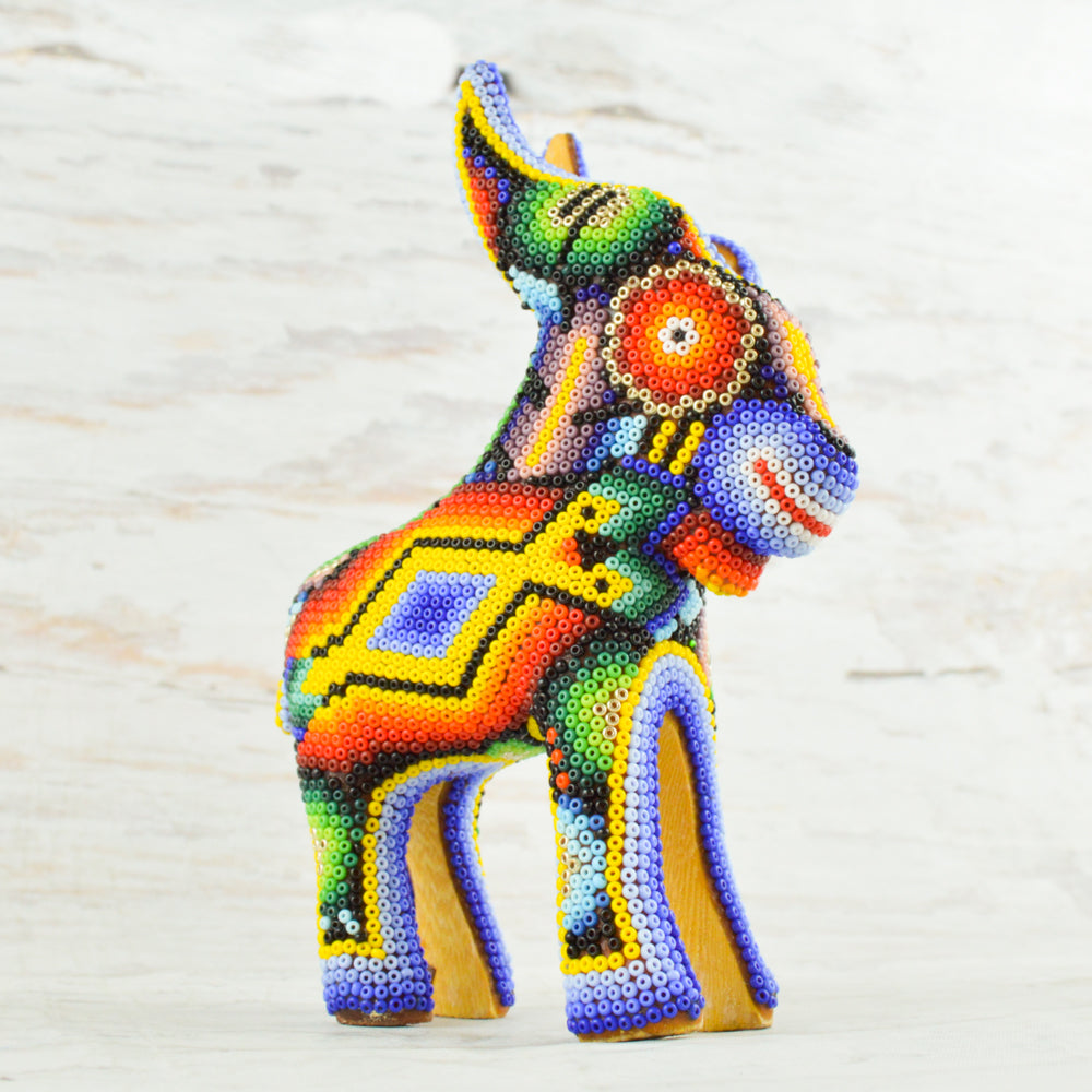 Goat Huichol Art - Alebrije Huichol Mexican Folk art magiamexica.com