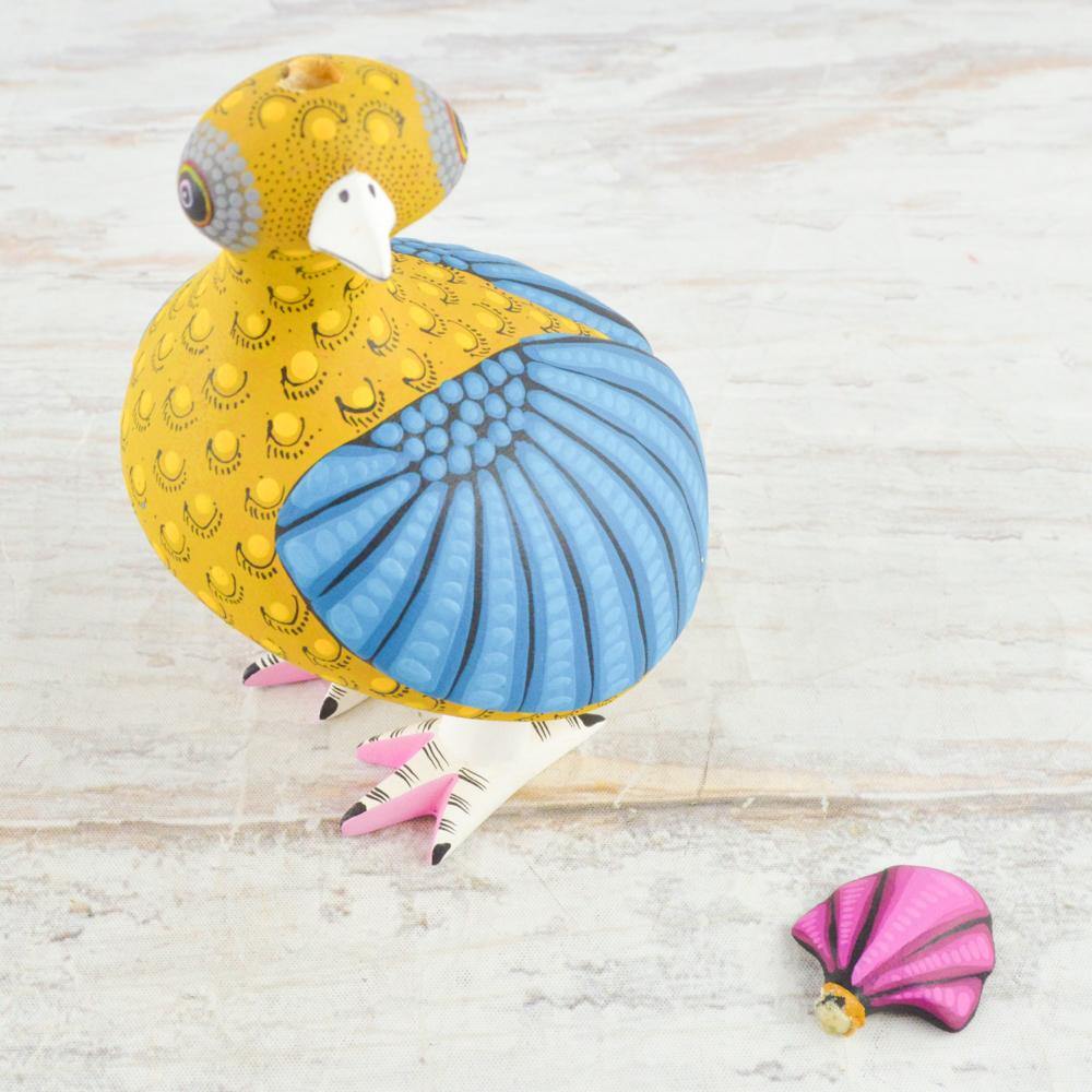 Alebrije Oaxacan Wood Carving Quail- Magia Mexica