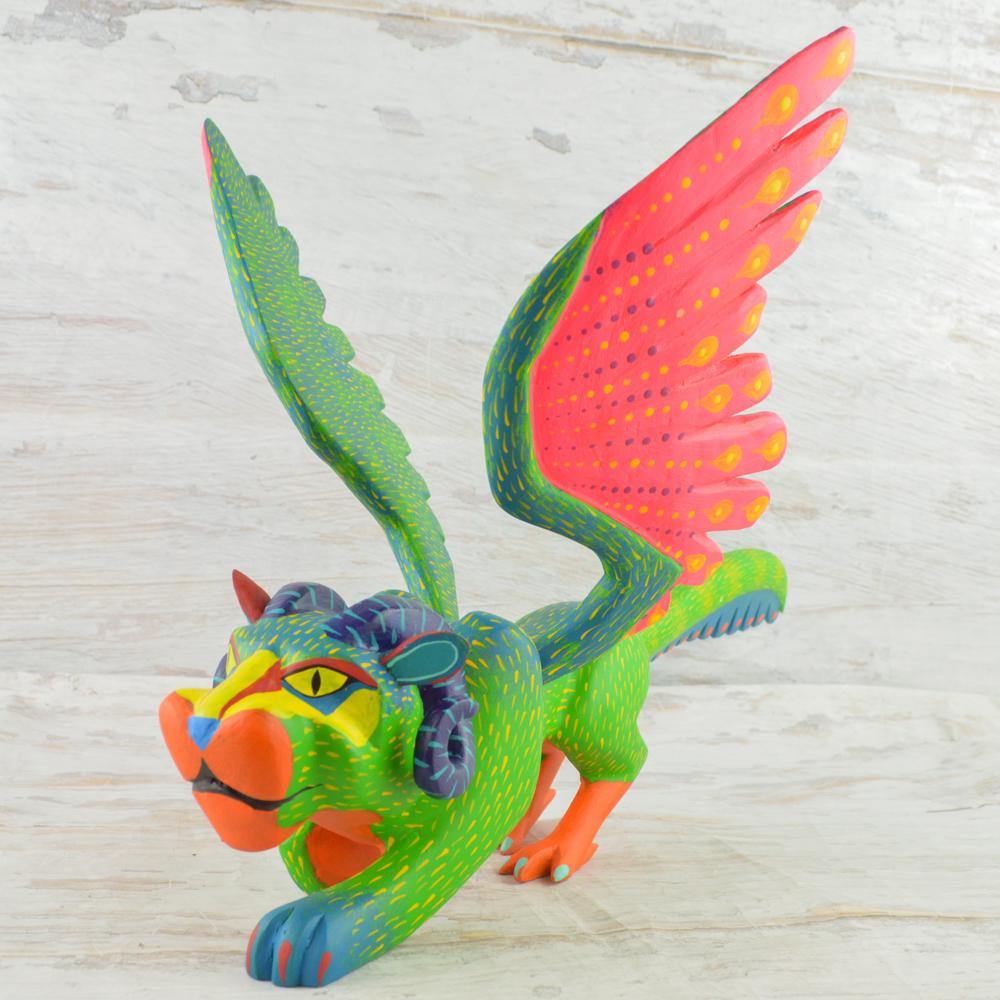 Alebrije Oaxacan Wood Carving Set Pepita and Dante - Magia Mexica