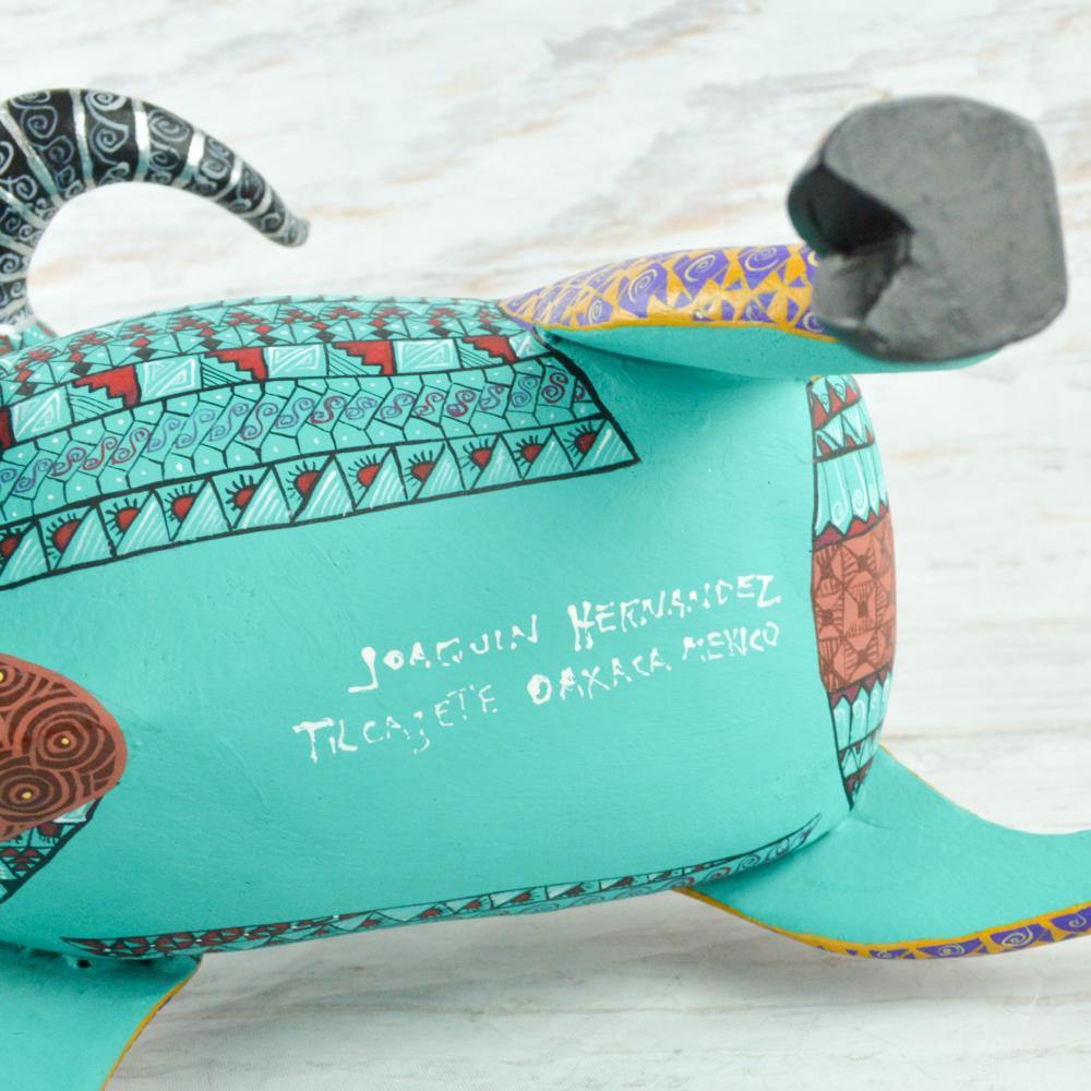 Bull Alebrije Oaxacan Wood Carving - Alebrije Huichol Mexican Folk art magiamexica.com