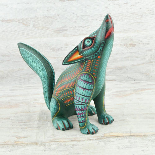 Alebrije Oaxacan Wood Carving Coyote - Magia Mexica