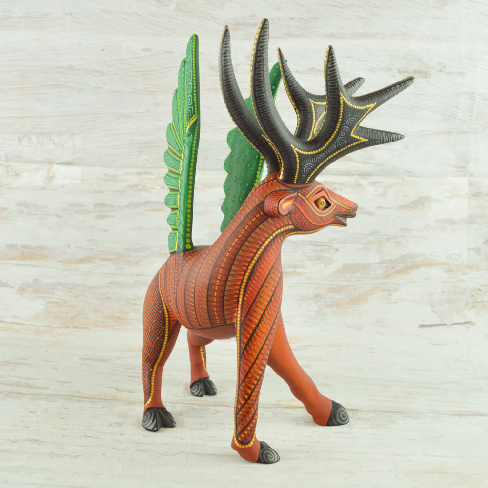 Deer Alebrije Oaxacan Wood Carving - Alebrije Huichol Mexican Folk art magiamexica.com
