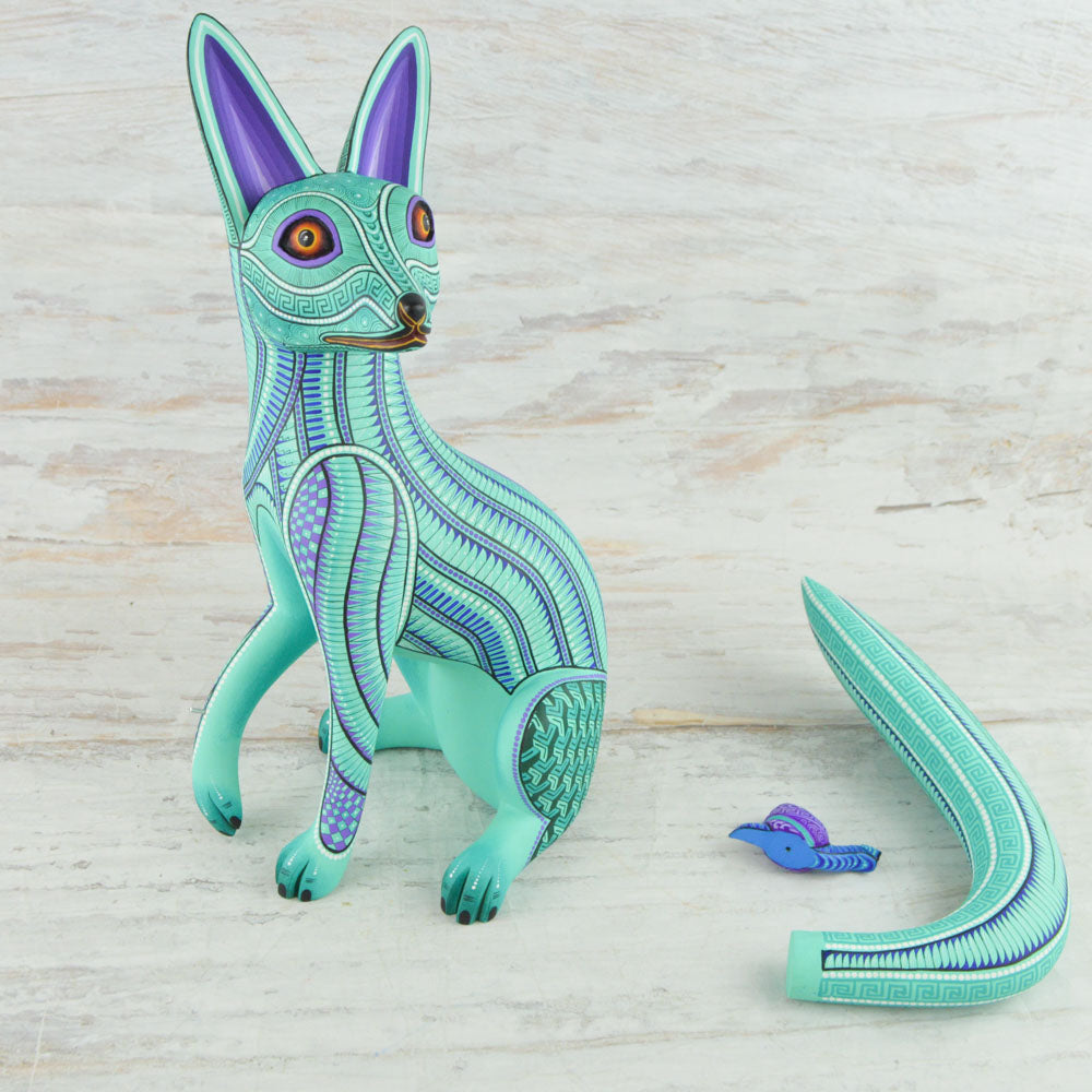 Fox Alebrije Oaxacan Wood Carving - Alebrije Huichol Mexican Folk art magiamexica.com