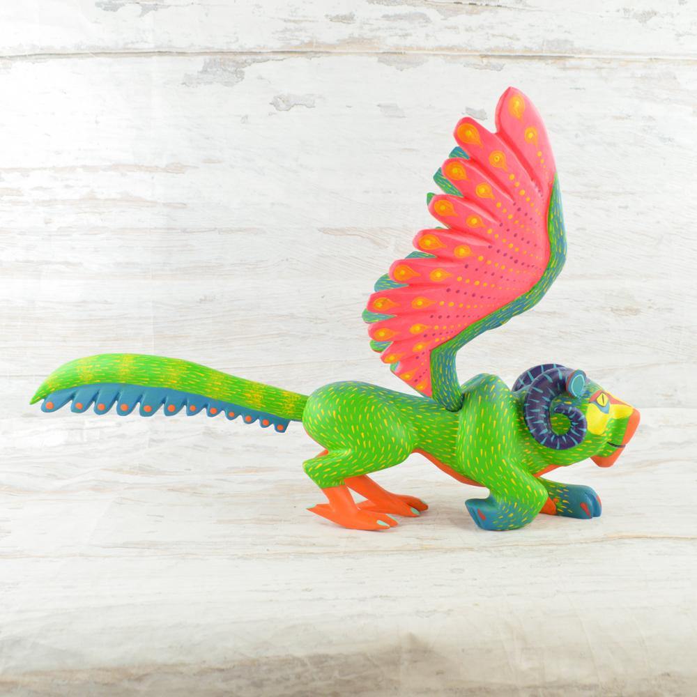 Alebrije Oaxacan Wood Carving Set Pepita and Dante - Magia Mexica