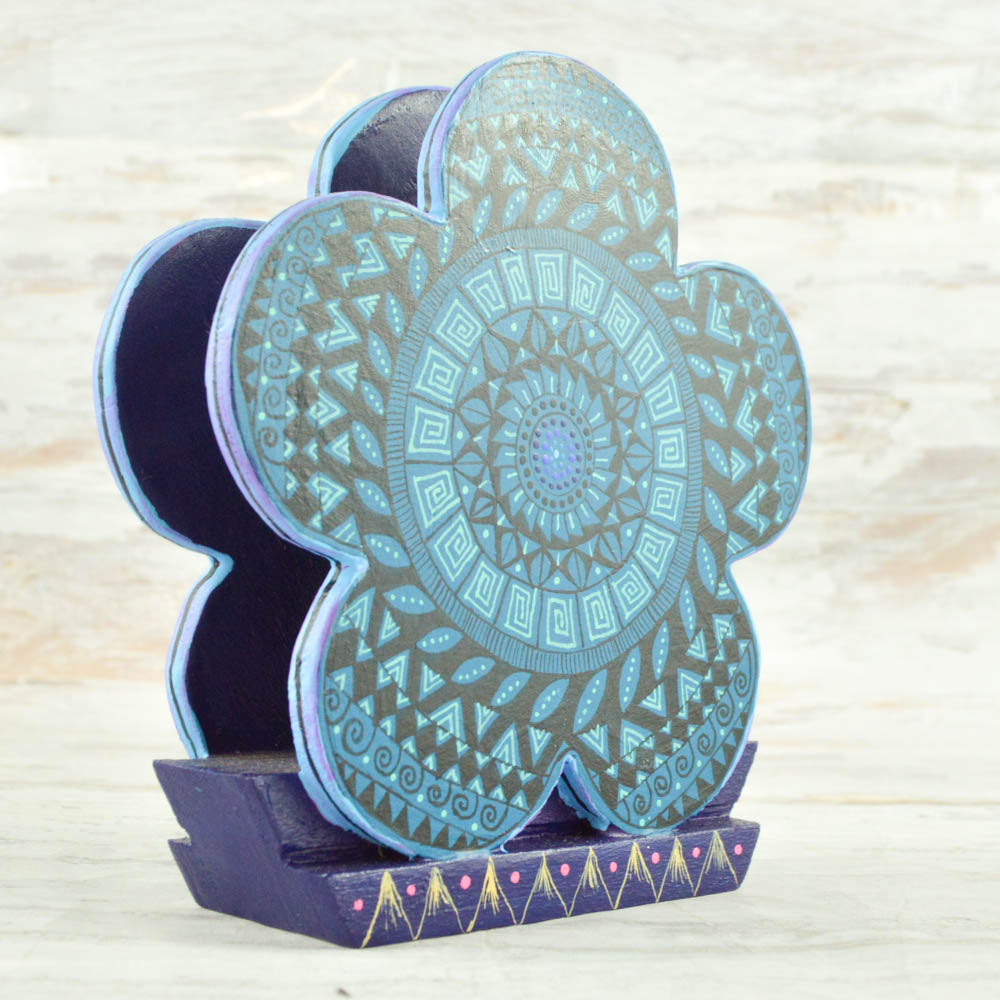 Flower Napkin Holder - Alebrije Huichol Mexican Folk art magiamexica.com