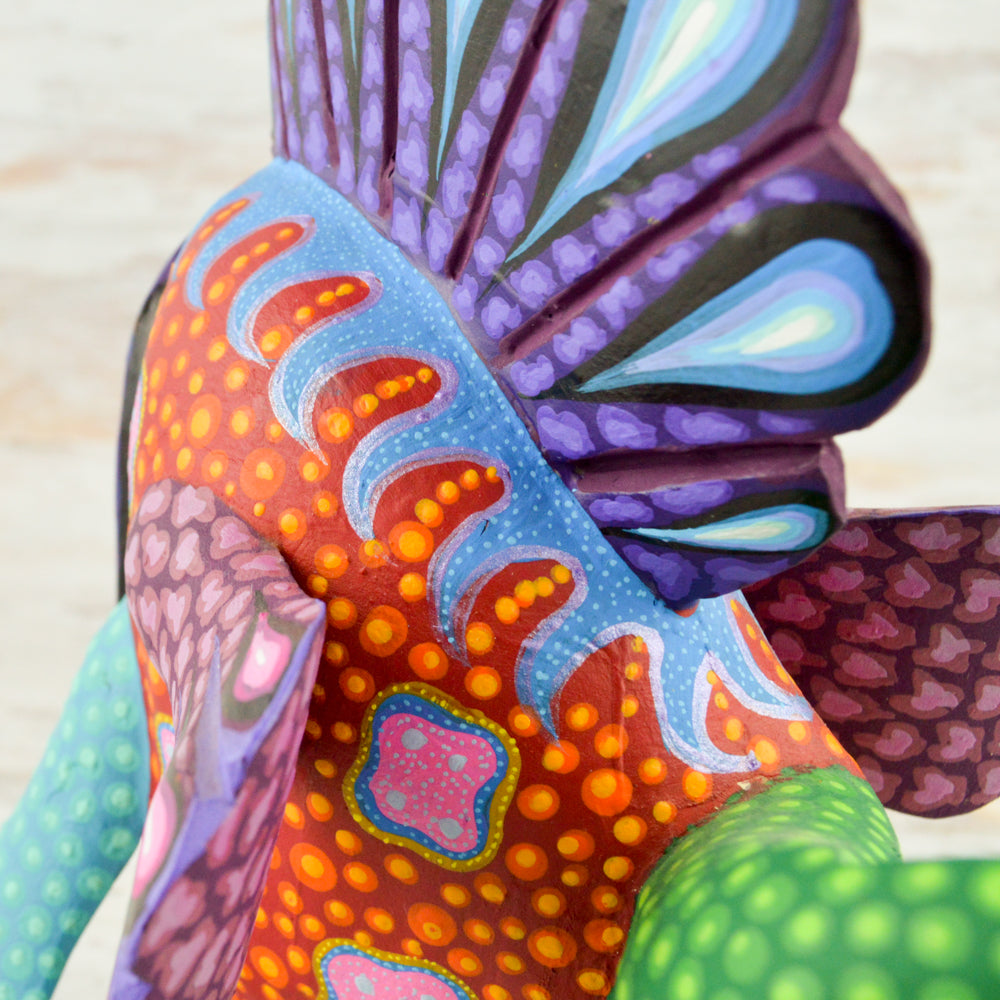 Fish Alebrije Oaxacan Wood Carving - Alebrije Huichol Mexican Folk art magiamexica.com