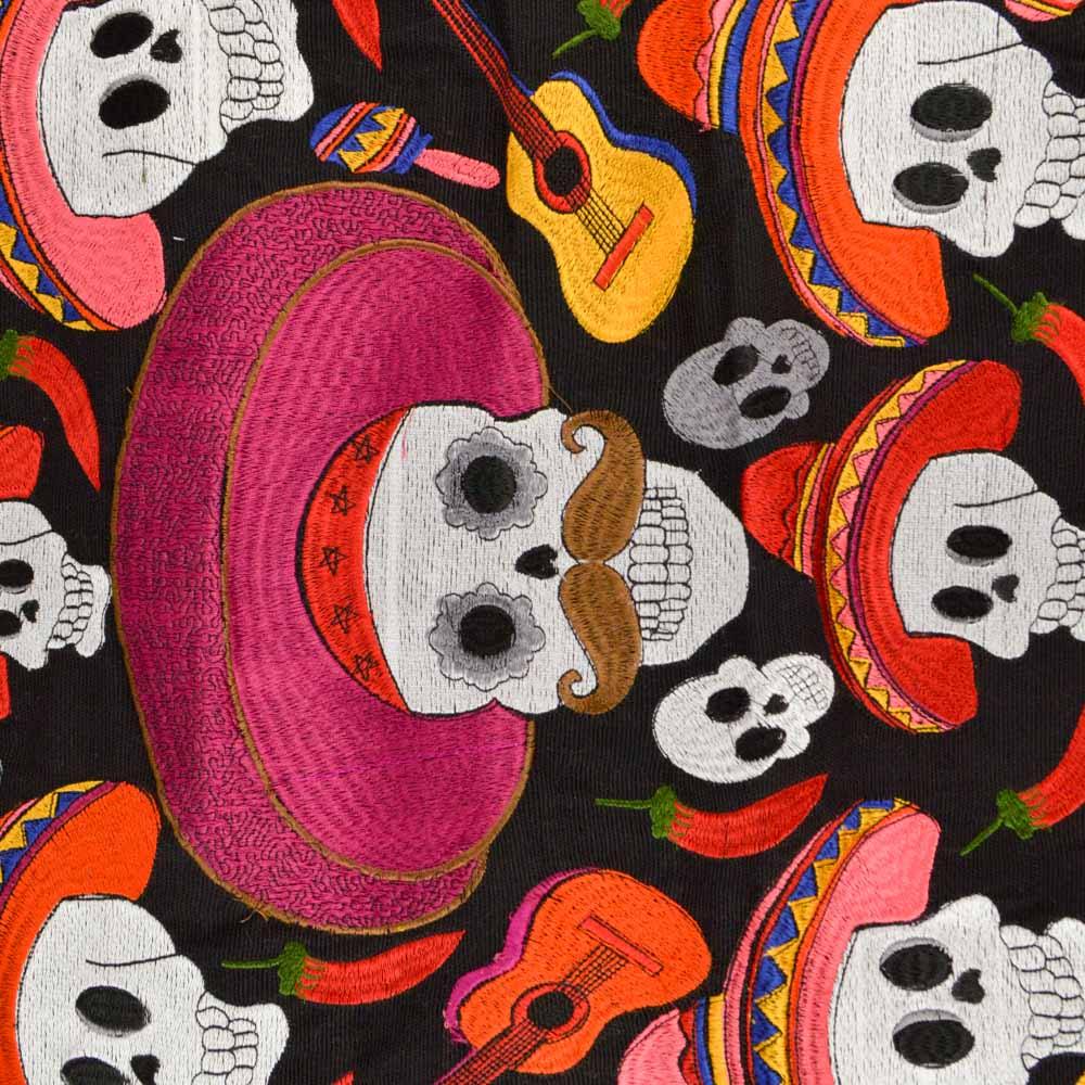 Embroidered Pillow Cover | Black 2 - Magia Mexica