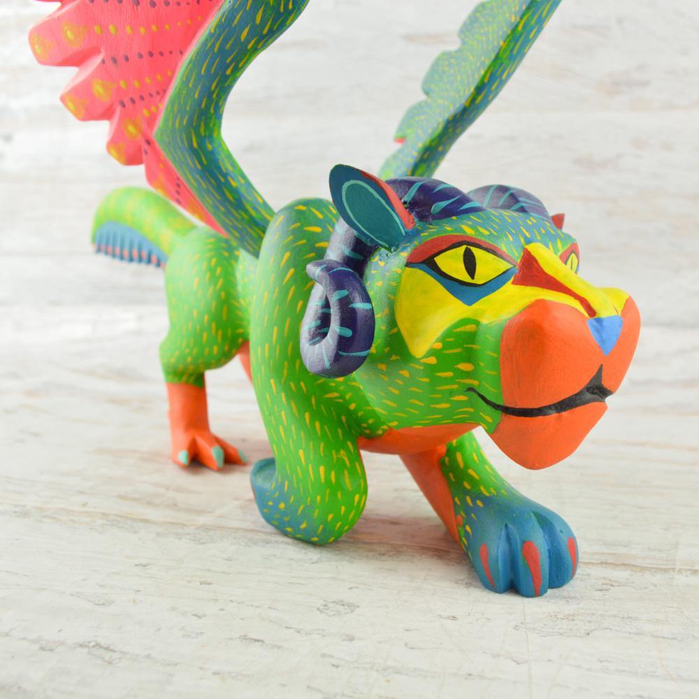 Alebrije Oaxacan Wood Carving Set Pepita and Dante - Magia Mexica