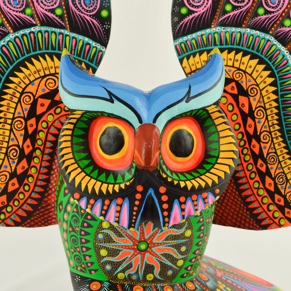 Owl Alebrije Oaxacan Wood Carving - magiamexica.com
