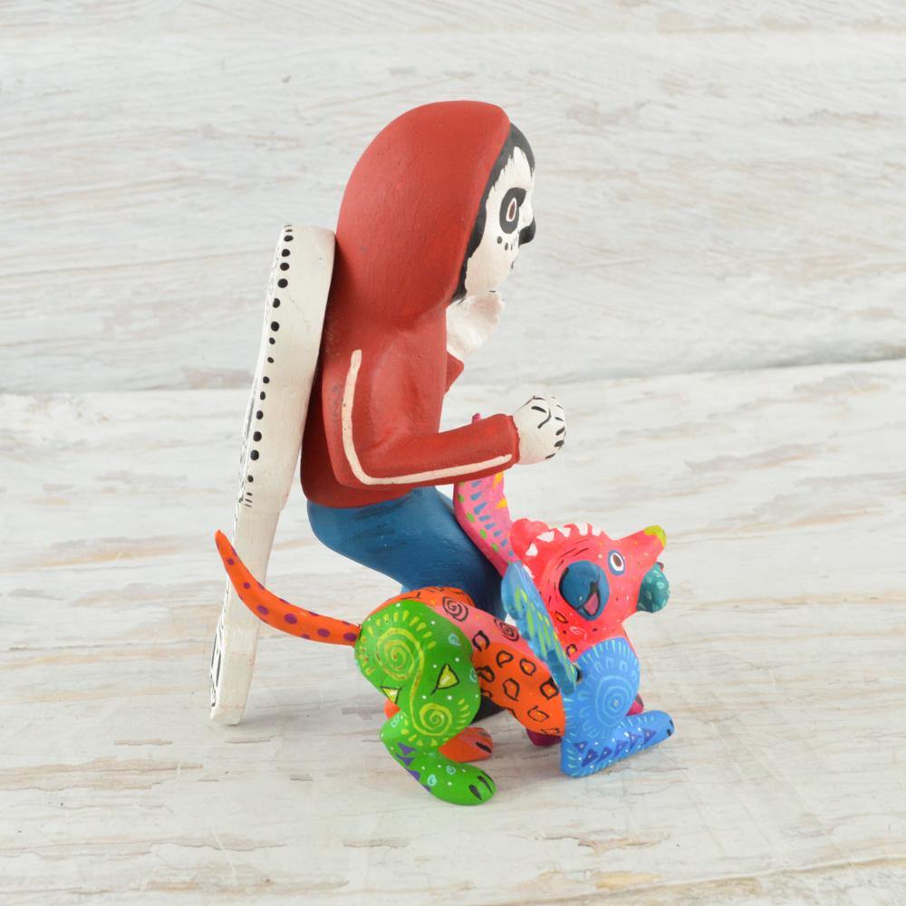 Alebrije Oaxacan Wood Carving Set Pepita and Dante - Magia Mexica