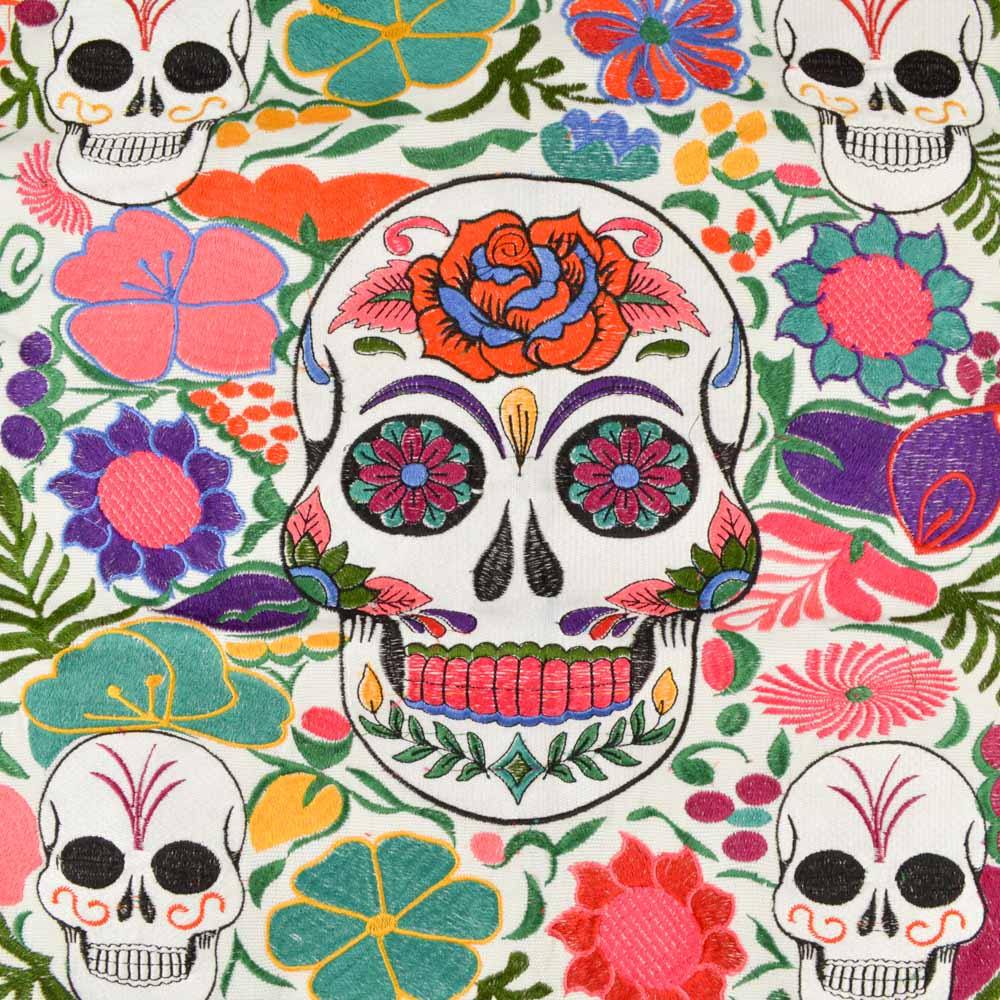 Embroidered Pillow Cover | White 3 - Magia Mexica
