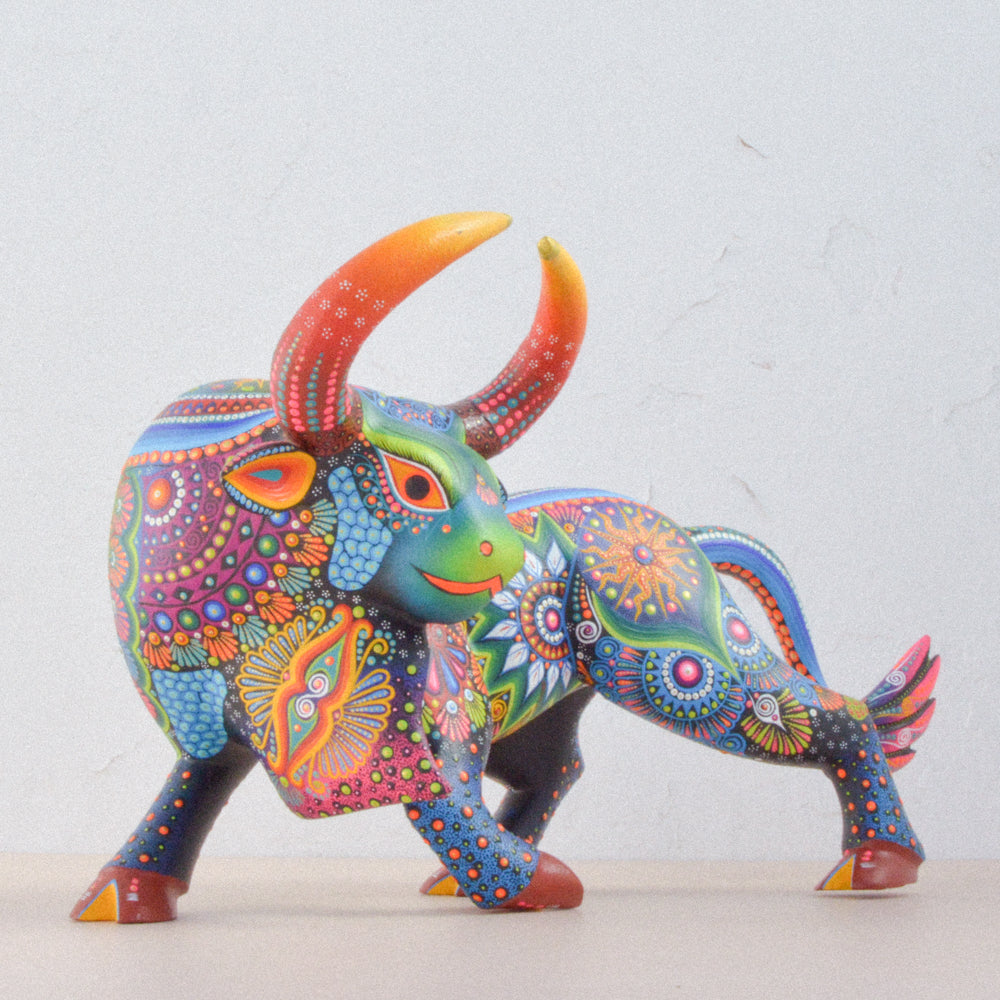 Bull Alebrije Wood Carving - magiamexica.com