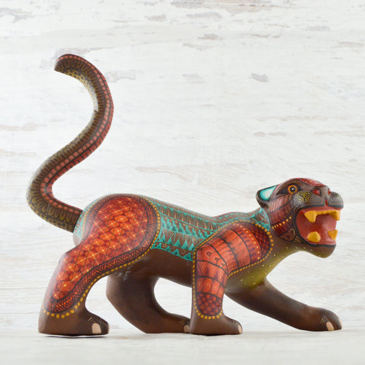 Alebrije Oaxacan Wood Carving Jaguar - Magia Mexica
