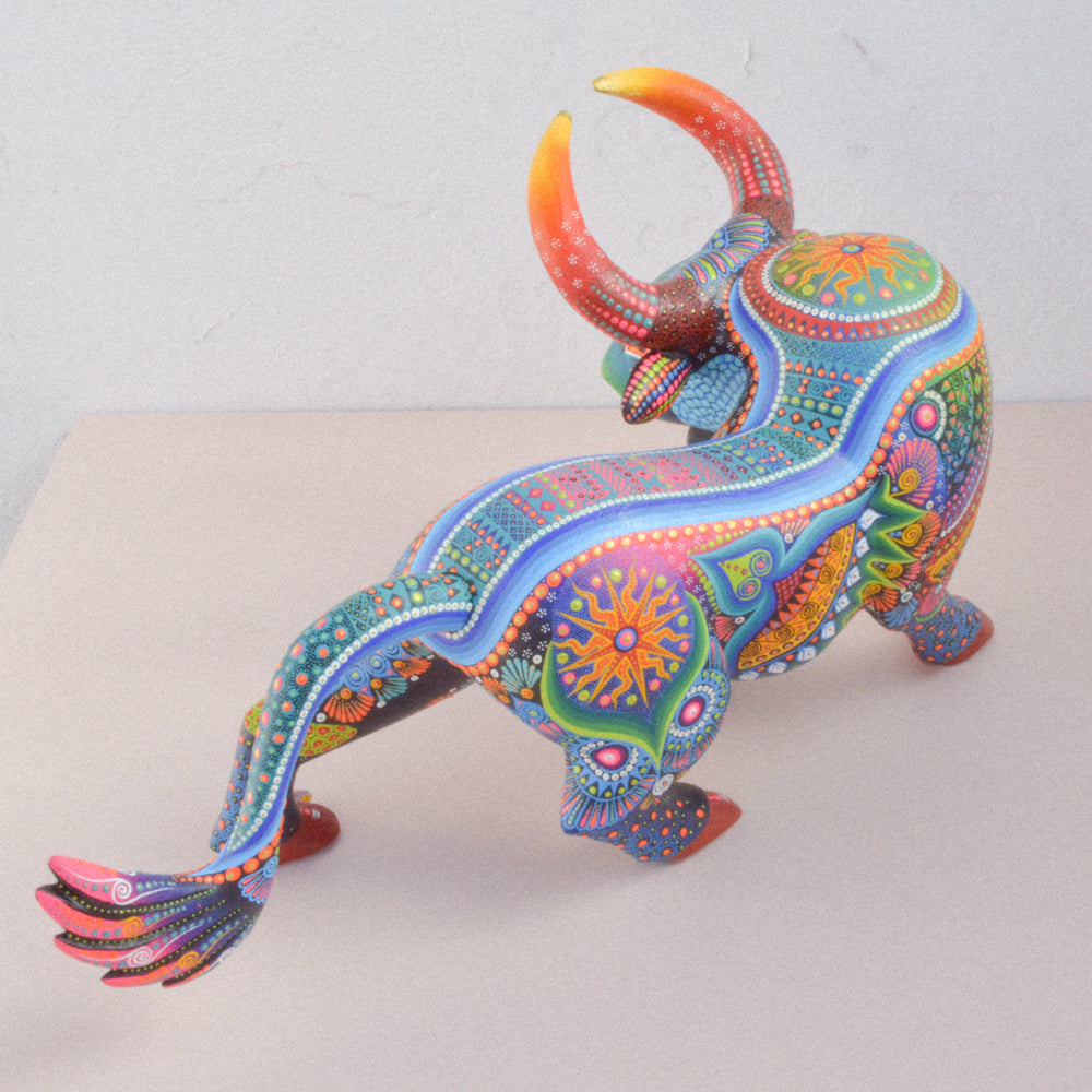 Bull Alebrije Wood Carving - magiamexica.com