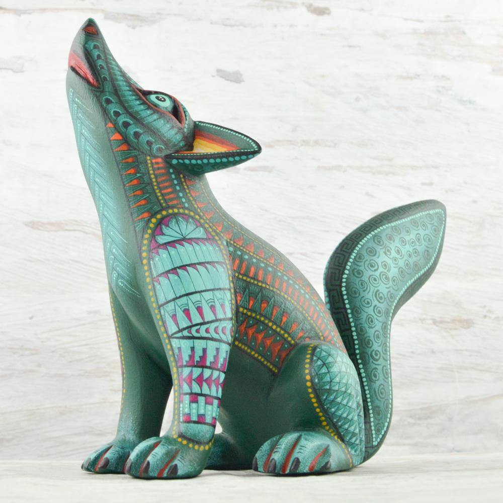 Alebrije Oaxacan Wood Carving Coyote - Magia Mexica