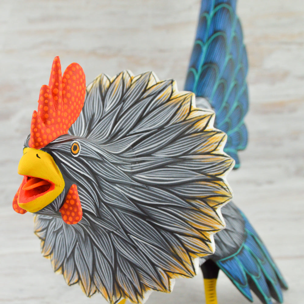 Rooster Alebrije Wood Carving - magiamexica.com