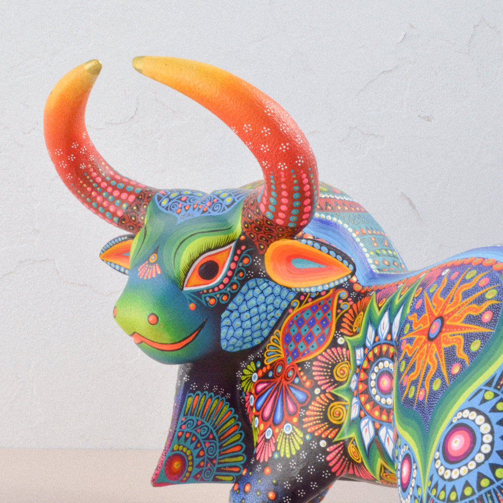 Bull Alebrije Wood Carving - magiamexica.com