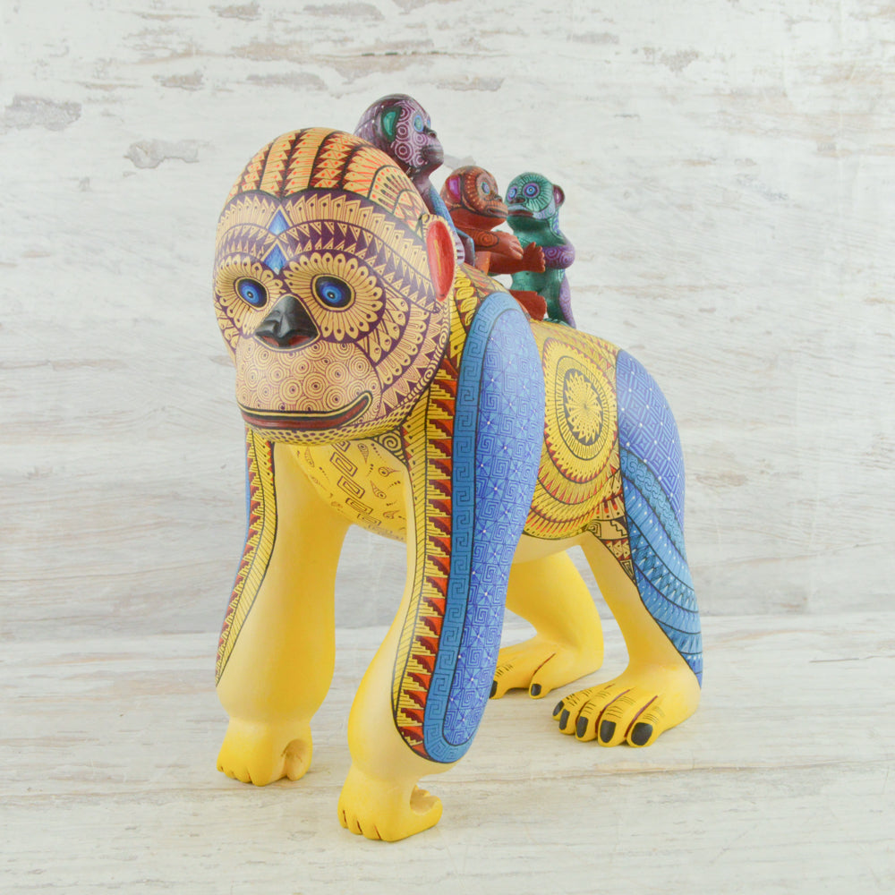 Gorilla Alebrije Oaxacan Wood Carving - Magia Mexica