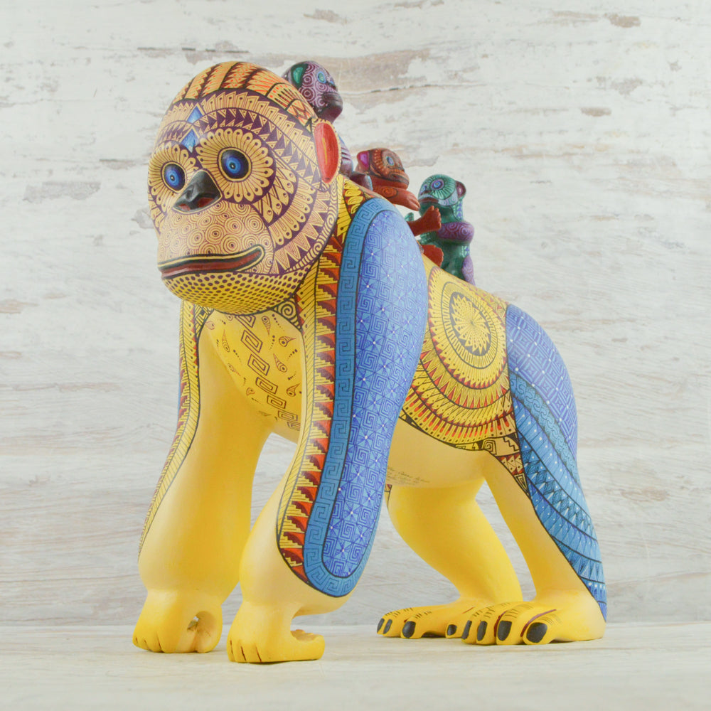 Gorilla Alebrije Oaxacan Wood Carving - Magia Mexica