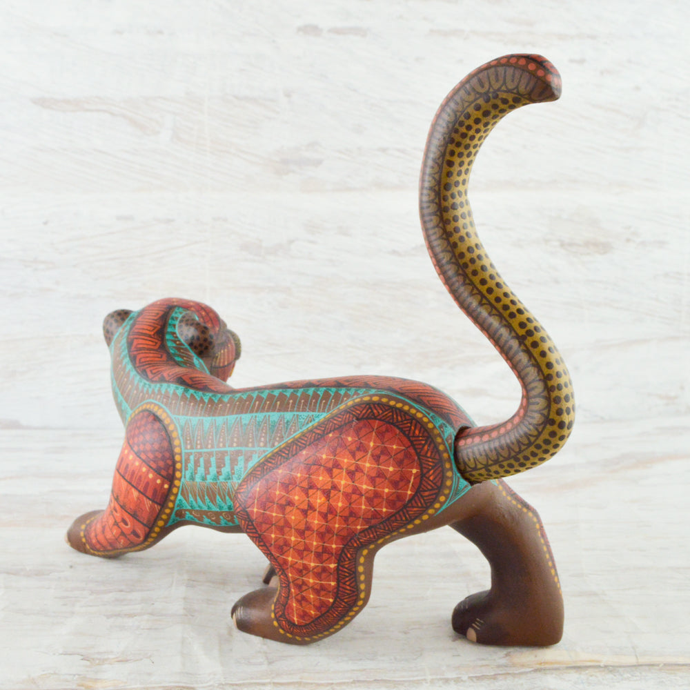 Alebrije Oaxacan Wood Carving Jaguar - Magia Mexica