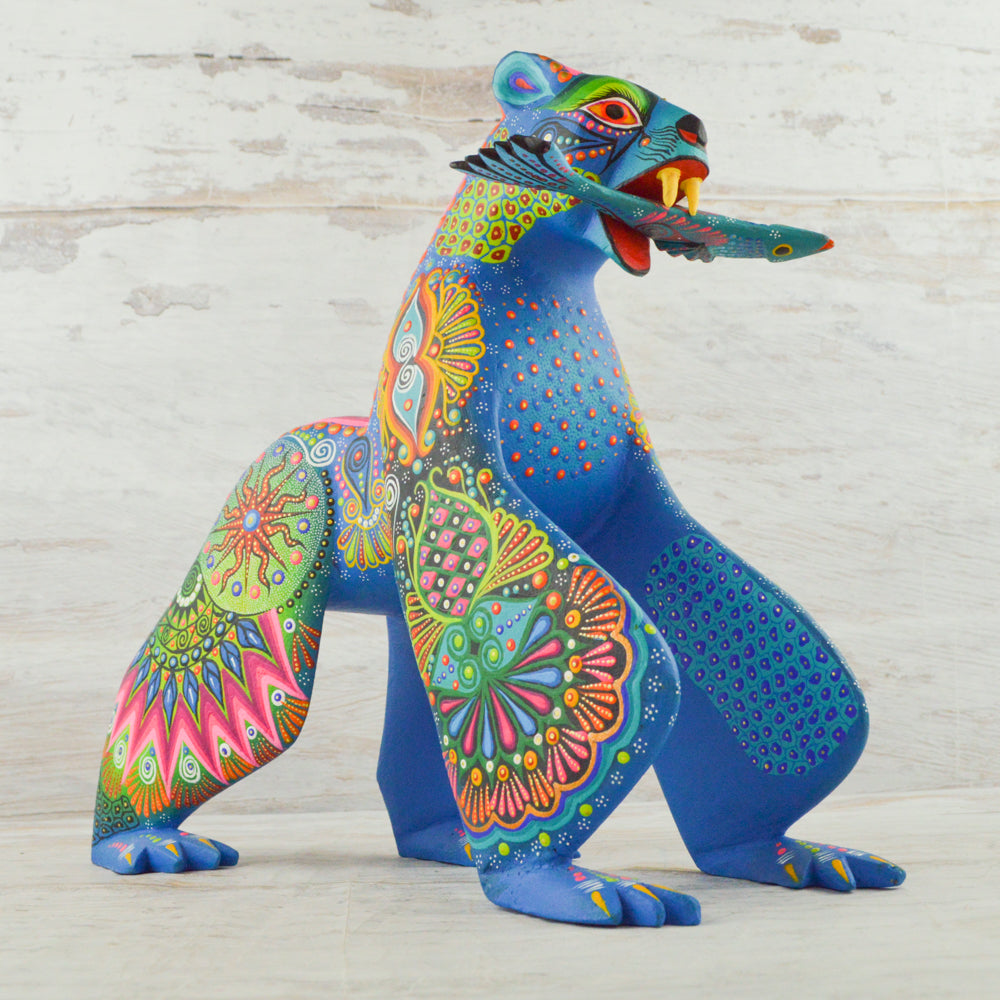 Alebrije Oaxacan Wood Carving Polar Bear - Magia Mexica