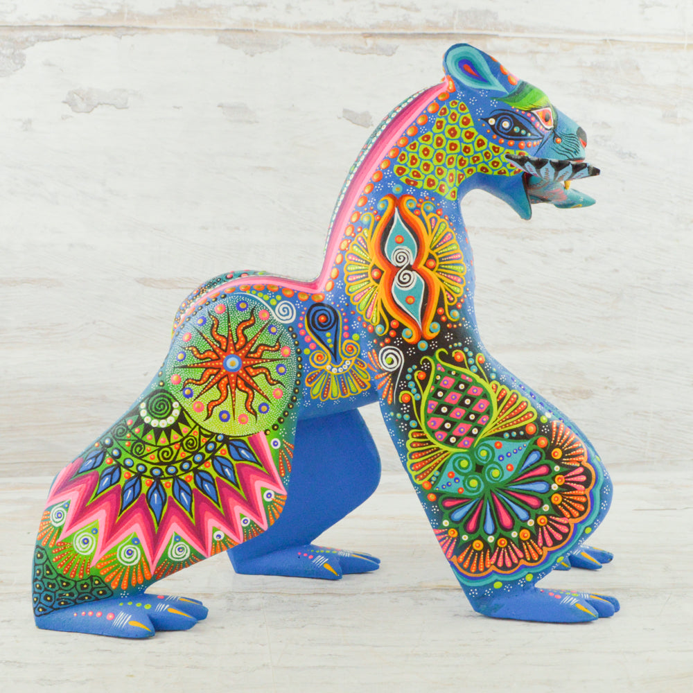 Alebrije Oaxacan Wood Carving Polar Bear - Magia Mexica