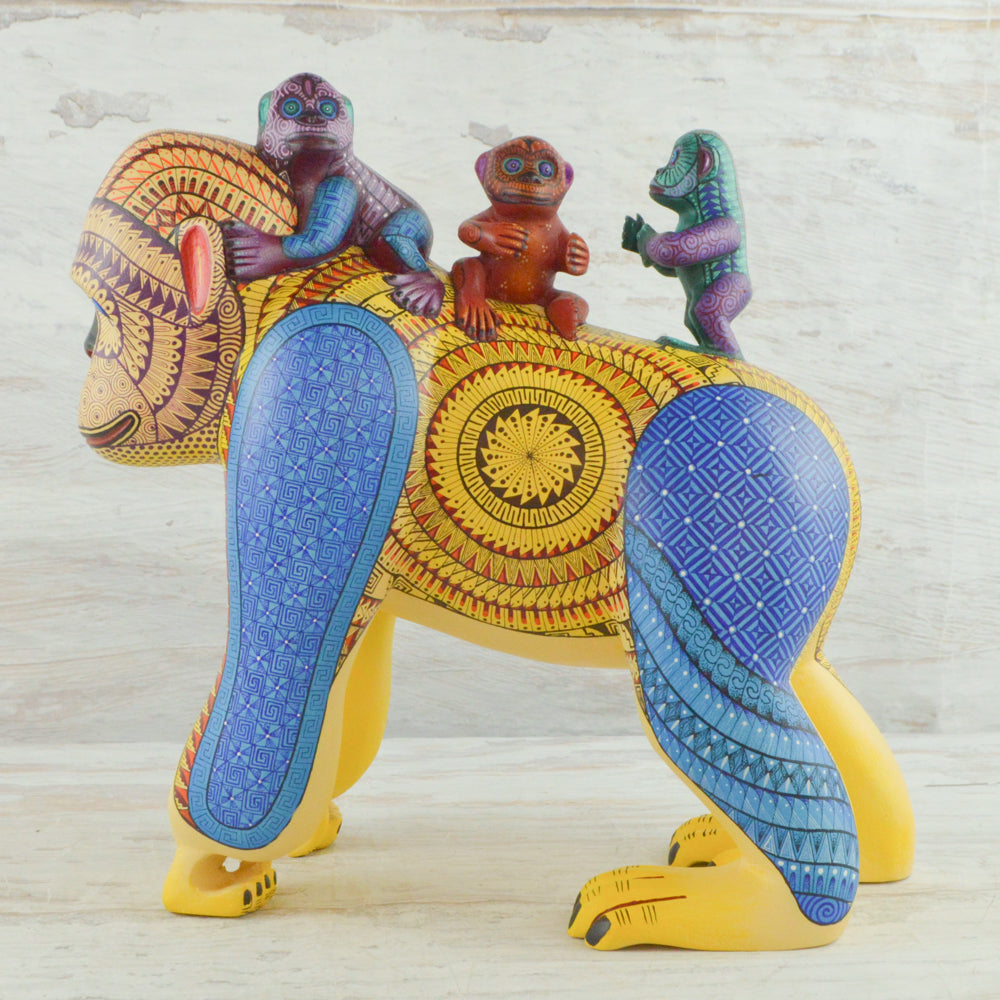Gorilla Alebrije Oaxacan Wood Carving - Magia Mexica