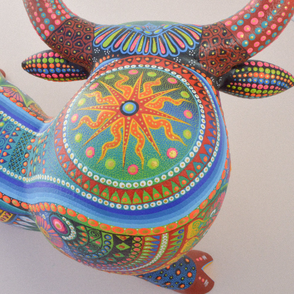 Bull Alebrije Wood Carving - magiamexica.com