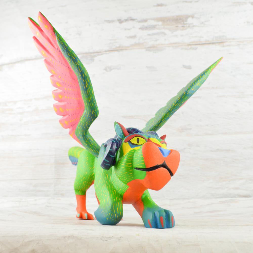 Alebrije Oaxacan Wood Carving Set Pepita and Dante - Magia Mexica