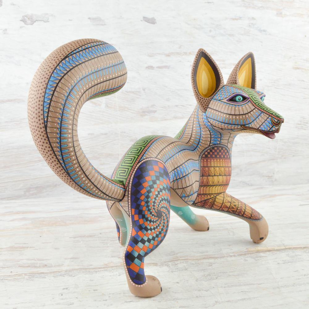 Alebrije Oaxacan Wood Carving Dog - Magia Mexica