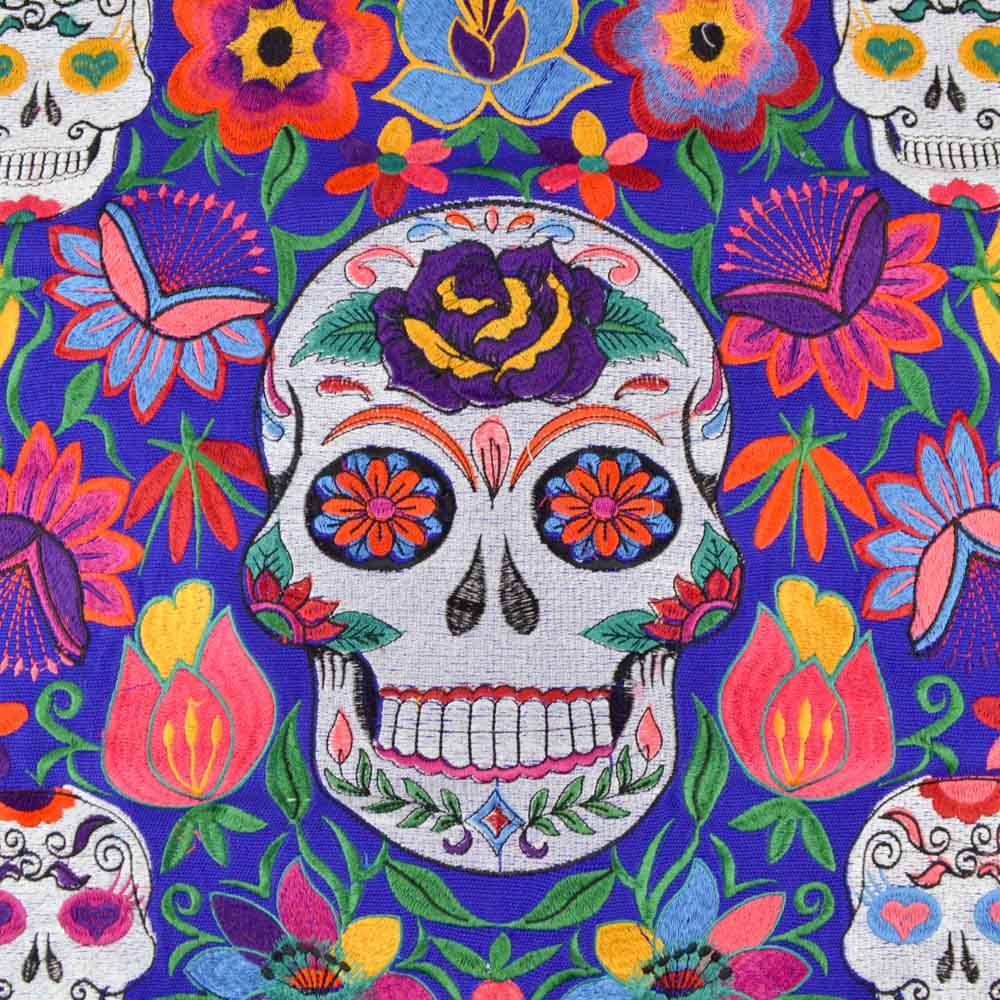 Embroidered Pillow Cover | Blue 2 - Magia Mexica
