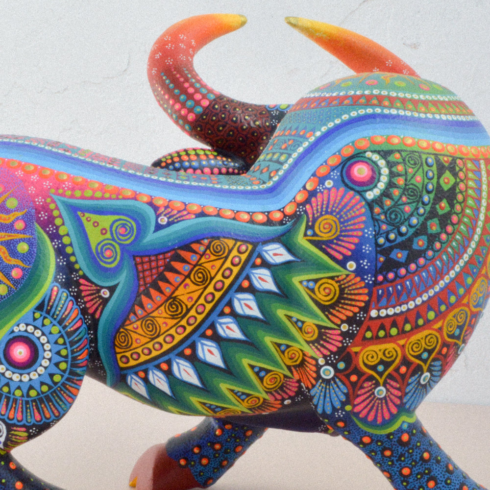 Bull Alebrije Wood Carving - magiamexica.com