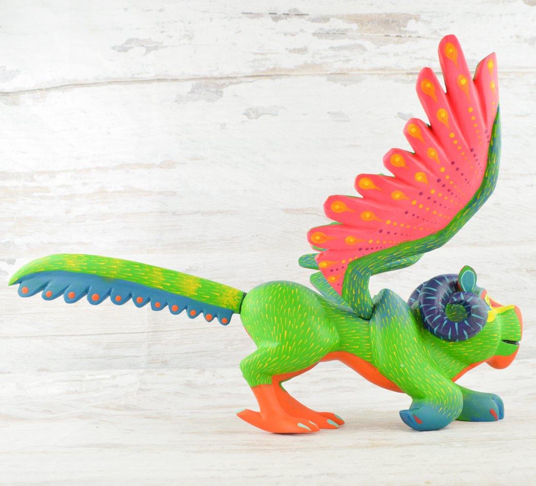 Alebrije Oaxacan Wood Carving Set Pepita and Dante - Magia Mexica