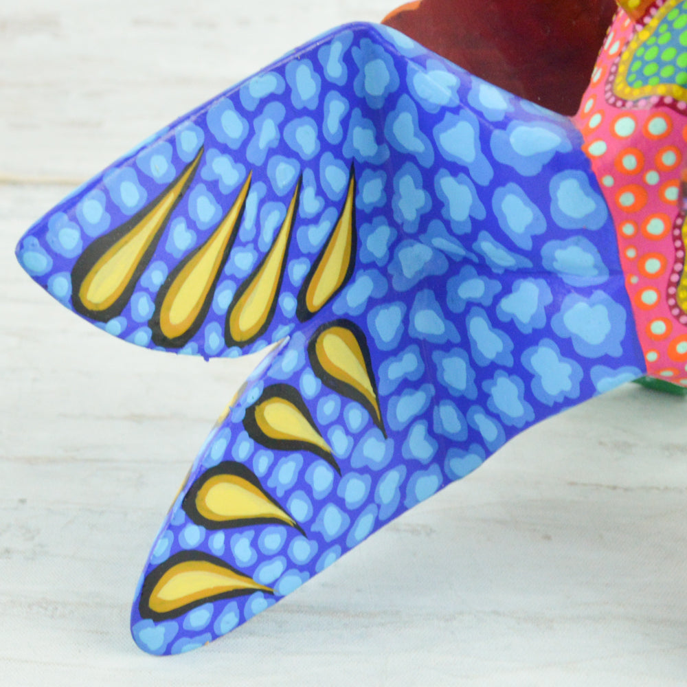 Fish Alebrije Oaxacan Wood Carving - Alebrije Huichol Mexican Folk art magiamexica.com