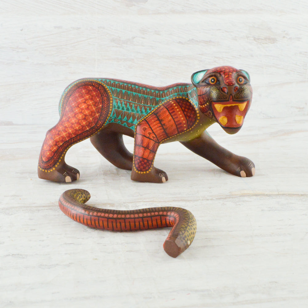 Alebrije Oaxacan Wood Carving Jaguar - Magia Mexica