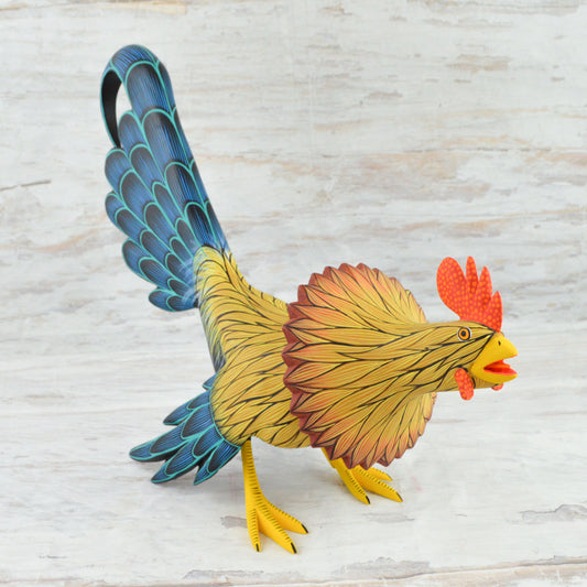 Rooster Alebrije Wood Carving - magiamexica.com