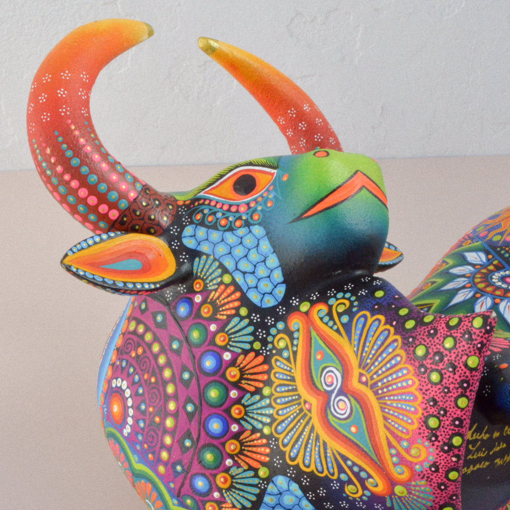 Bull Alebrije Wood Carving - magiamexica.com