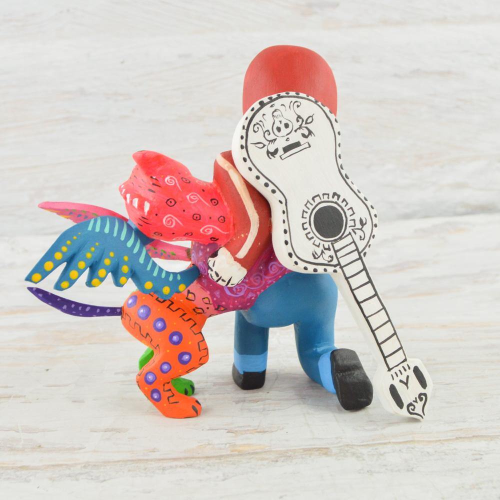 Alebrije Oaxacan Wood Carving Set Pepita and Dante - Magia Mexica