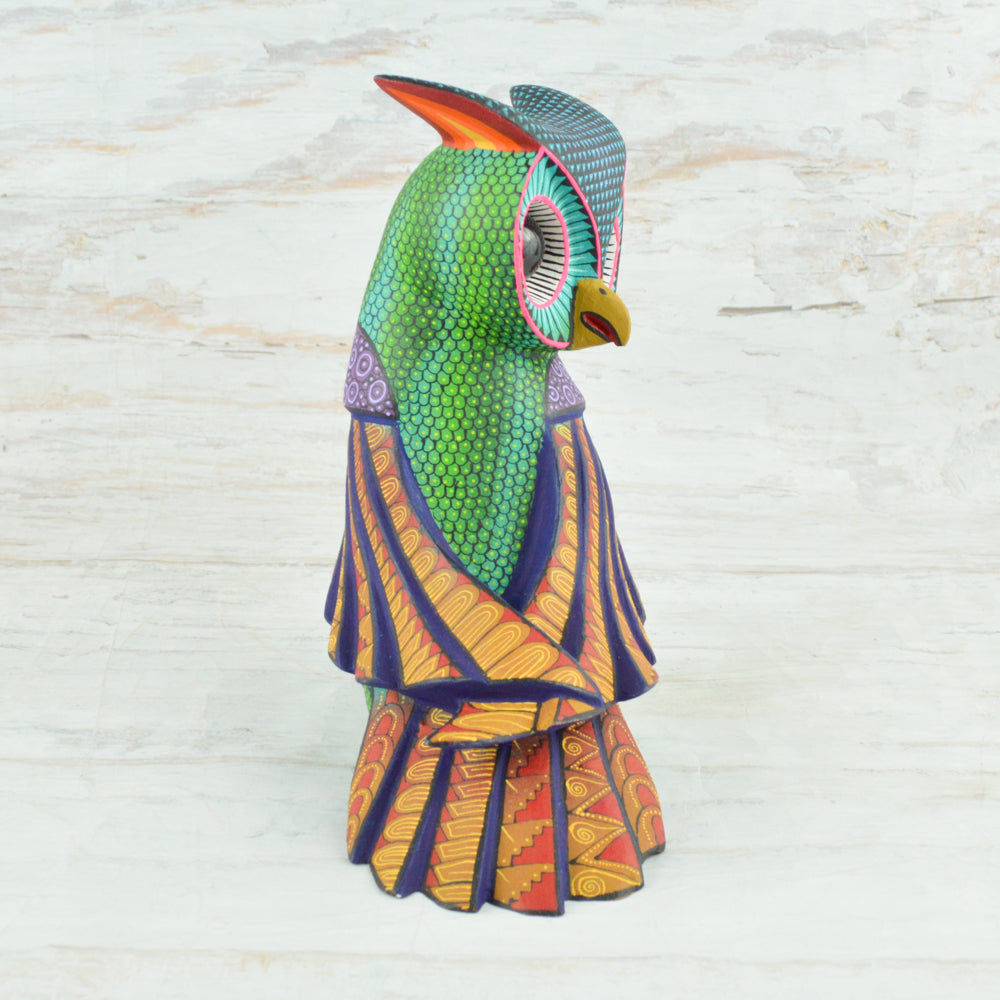 Owl Alebrije Oaxacan Wood Carving - Alebrije Huichol Mexican Folk art magiamexica.com