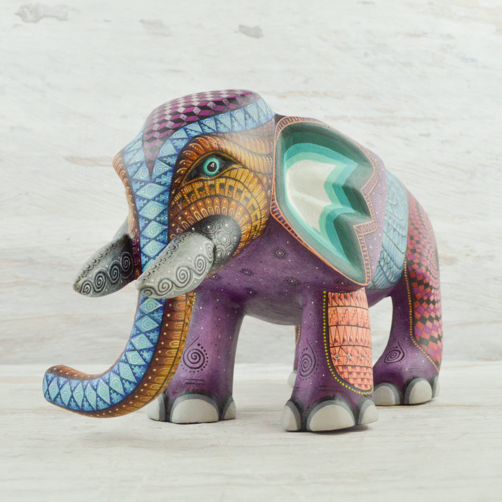 Elephant Alebrije Oaxacan Wood Carving - Magia Mexica