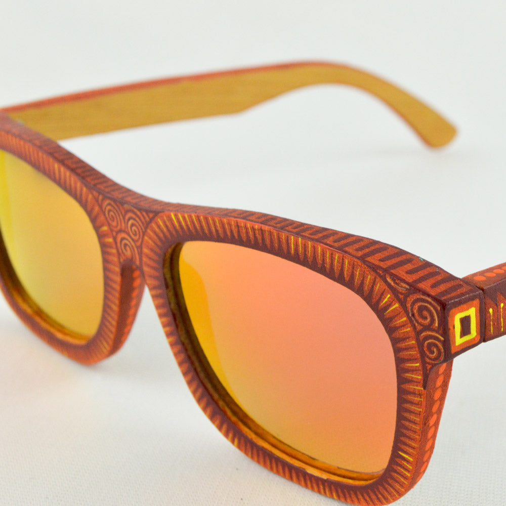 Orange Sunglasses - Alebrije Huichol Mexican Folk art magiamexica.com