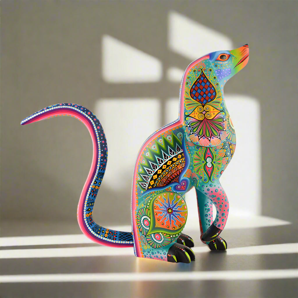 Dog Alebrije Oaxacan Wood Carving - magiamexica.com