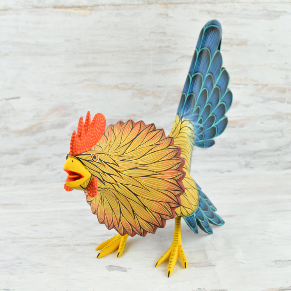 Rooster Alebrije Wood Carving - magiamexica.com